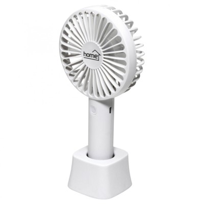 Kézi, tölthető ventilátor, 9cm, fehér - HF 9/WH